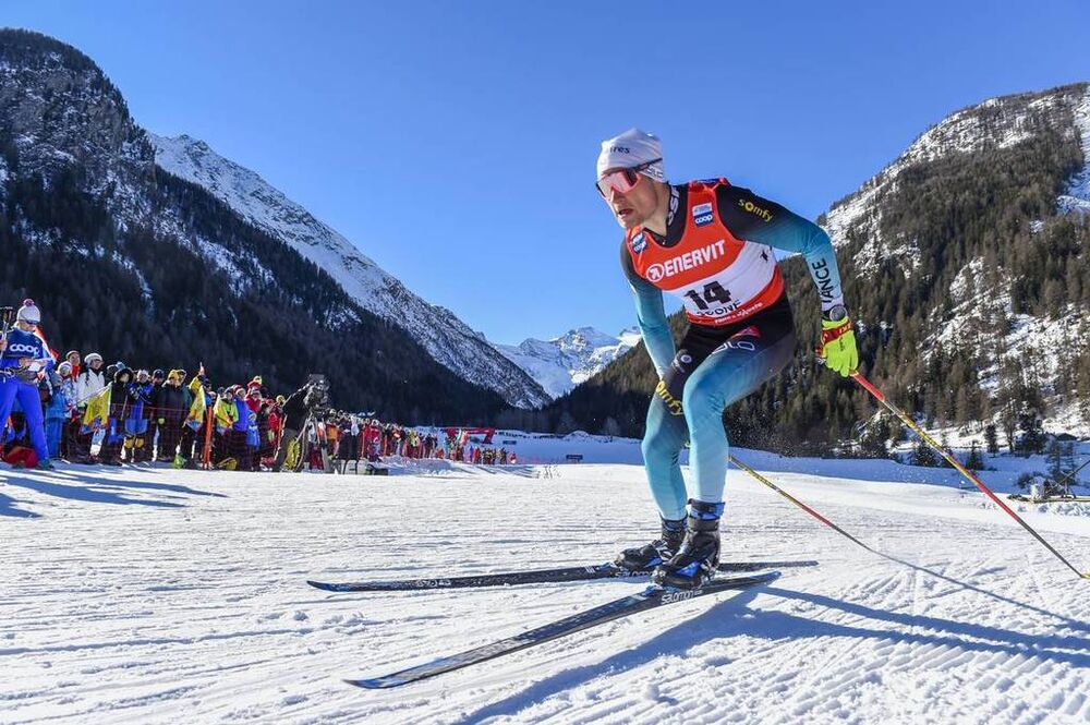 16.02.2019, Cogne, Italy (ITA):Renaud Jay (FRA) - FIS world cup cross-country, individual sprint, Cogne (ITA). www.nordicfocus.com. © Thibaut/NordicFocus. Every downloaded picture is fee-liable.