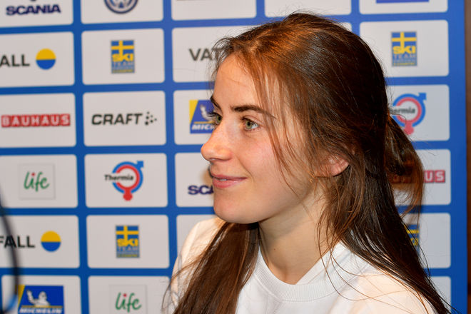 EBBA ANDERSSON var Sveriges största medaljhopp i skiathlon, men nu kommer hon inte till start. Foto/rights: ROLF ZETTERBERG/kekstock.com