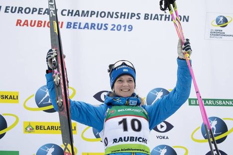 NordicFocus 23.02.2019, Minks-Raubichi, Belarus (BLR):Mona Brorsson (SWE) - IBU Open European championships biathlon, sprint women, Minsk-Raubichi (BLR). www.nordicfocus.com. © Manzoni/NordicFocus. Every downloaded picture is fee-liable.