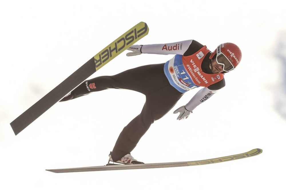 24.02.2019, Innsbruck, Austria (AUT):Markus Eisenbichler (GER) - FIS nordic world ski championships, ski jumping, team HS130, Innsbruck (AUT). www.nordicfocus.com. © THIBAUT/NordicFocus. Every downloaded picture is fee-liable.