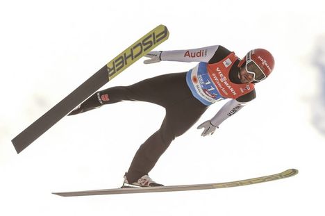 NordicFocus 24.02.2019, Innsbruck, Austria (AUT):Markus Eisenbichler (GER) - FIS nordic world ski championships, ski jumping, team HS130, Innsbruck (AUT). www.nordicfocus.com. © THIBAUT/NordicFocus. Every downloaded picture is fee-liable.