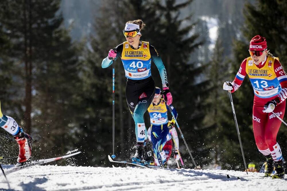 23.02.2019, Seefeld, Austria (AUT):Delphine Claudel (FRA) - FIS nordic world ski championships, cross-country, skiathlon women, Seefeld (AUT). www.nordicfocus.com. © Modica/NordicFocus. Every downloaded picture is fee-liable.