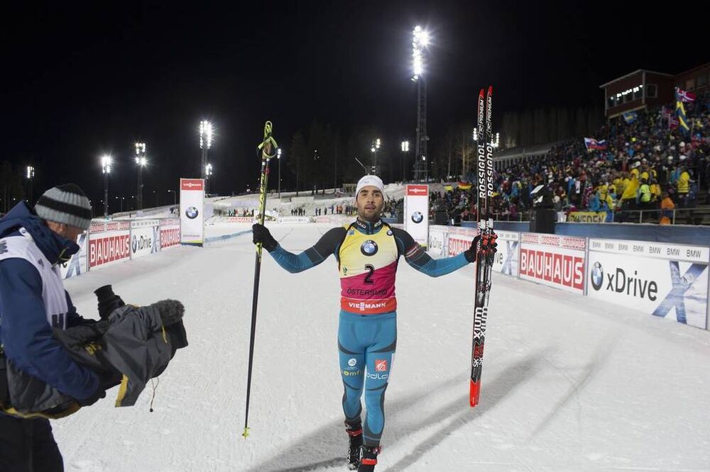 03.12.2017, Oestersund, Sweden, (SWE):Martin Fourcade (FRA) - IBU world cup biathlon, pursuit men, Oestersund (SWE). www.nordicfocus.com. © Manzoni/NordicFocus. Every downloaded picture is fee-liable.