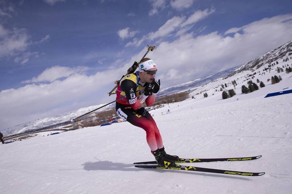 16.02.2019, Soldier Hollow, United States of America (USA):Johannes Thingnes Boe (NOR) -  IBU world cup biathlon, pursuit men, Soldier Hollow (USA). www.nordicfocus.com. © Manzoni/NordicFocus. Every downloaded picture is fee-liable.