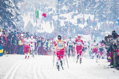NordicFocus 09.03.2019, Oslo, Norway (NOR):Hans Christer Holund (NOR), Johannes Hoesflot Klaebo (NOR), Alexander Bolshunov (RUS), (l-r) - FIS world cup cross-country, mass men, Oslo (NOR). www.nordicfocus.com. © Modica/NordicFocus. Every downloaded picture is fee-