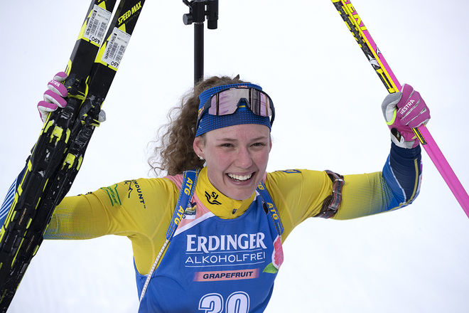 SHE DID IT AGAIN! Hanna Öberg blev världsmästare på distans, samma diciplin som hon vann OS-guldet på för ett år sedan. Foto/rights: NORDIC FOCUS