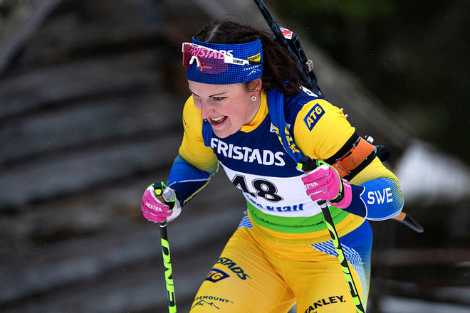 JOHANNA SKOTTHEIM åkte bra i IBU-cupen i skuggan av VM på hemmaplan i Östesund. Foto: PER DANIELSSON/skidskytteförbundet