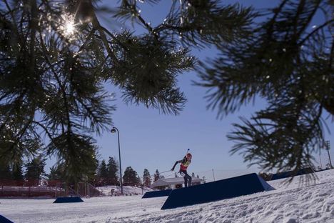 NordicFocus 18.03.2018, Oslo, Norway (NOR):Anastasiya Kuzmina (SVK) - IBU world cup biathlon, pursuit women, Oslo (NOR). www.nordicfocus.com. © Manzoni/NordicFocus. Every downloaded picture is fee-liable.