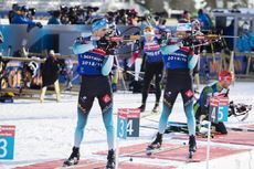 NordicFocus 20.03.2019, Oslo, Norway (NOR):Simon Desthieux (FRA), Antonin Guigonnat (FRA), (l-r) - IBU world cup biathlon, training, Oslo (NOR). www.nordicfocus.com. © Manzoni/NordicFocus. Every downloaded picture is fee-liable.