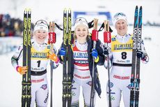 NordicFocus 22.03.2019, Quebec, Canada (CAN):Stina Nilsson (SWE), Jonna Sundling (SWE), Maja Dahlqvist (SWE), (l-r) - FIS world cup cross-country, individual sprint, Quebec (CAN). www.nordicfocus.com. © Modica/NordicFocus. Every downloaded picture is fee-liable.