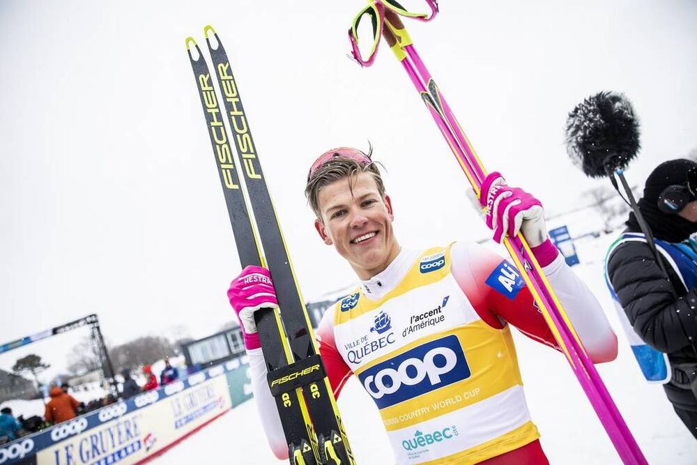 22.03.2019, Quebec, Canada (CAN):Johannes Hoesflot Klaebo (NOR) - FIS world cup cross-country, individual sprint, Quebec (CAN). www.nordicfocus.com. © Modica/NordicFocus. Every downloaded picture is fee-liable.