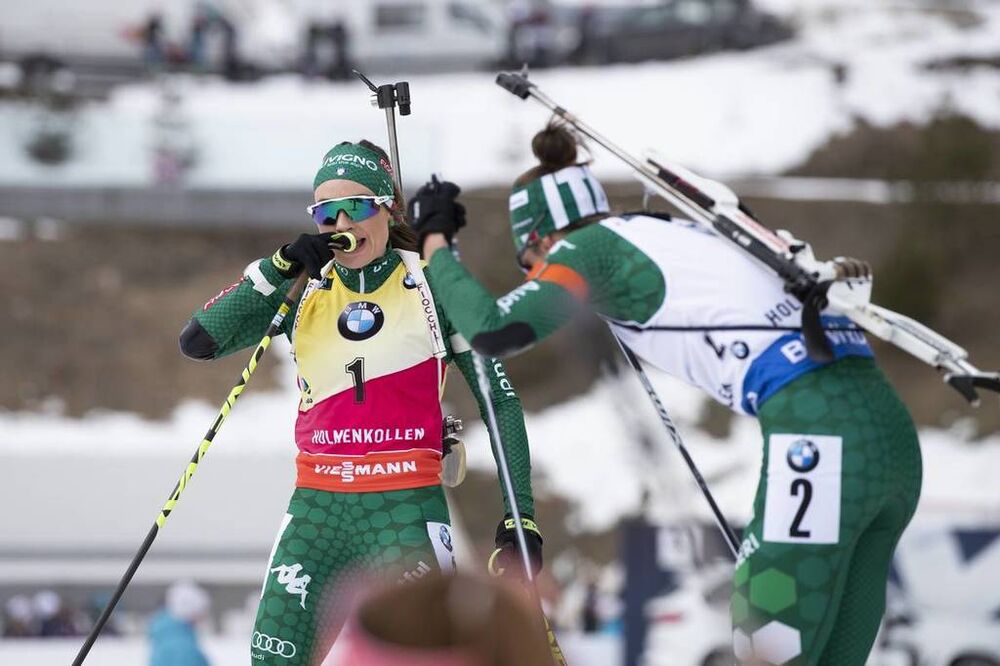 24.03.2019, Oslo, Norway (NOR):Dorothea Wierer (ITA) - IBU world cup biathlon, mass women, Oslo (NOR). www.nordicfocus.com. © Manzoni/NordicFocus. Every downloaded picture is fee-liable.