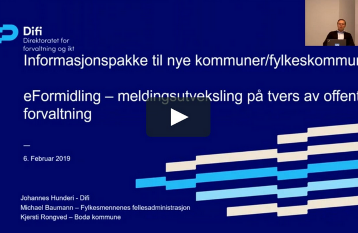 eFormidling. Bilde fra video.