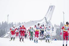 NordicFocus 09.03.2019, Oslo, Norway (NOR):Johannes Hoesflot Klaebo (NOR), Alexander Bolshunov (RUS), Sjur Roethe (NOR), Martin Johnsrud Sundby (NOR), Simen Hegstad Krueger (NOR), Iivo Niskanen (FIN), Francesco De Fabiani (ITA), Hans Christer Holund (NOR), Andrey La