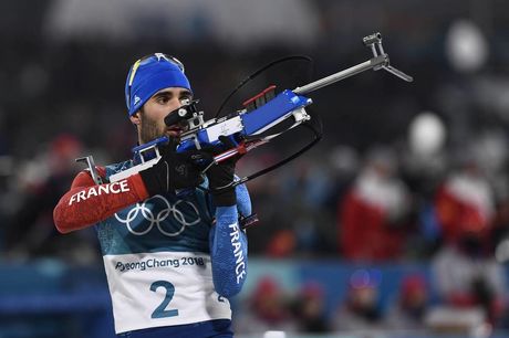 NordicFocus 18.02.2018, Pyeongchang, Korea (KOR):Martin Fourcade (FRA) - XXIII. Olympic Winter Games Pyeongchang 2018, biathlon, mass men, Pyeongchang (KOR). www.nordicfocus.com. © Thibaut/NordicFocus. Every downloaded picture is fee-liable.