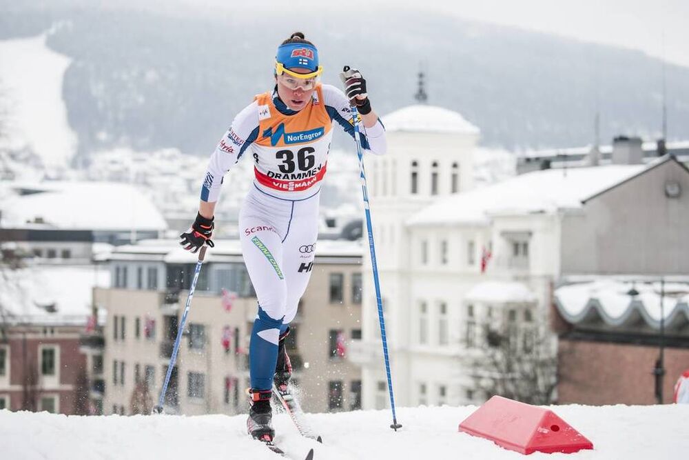 07.03.2018, Drammen, Norway (NOR):Kerttu Niskanen (FIN) - FIS world cup cross-country, individual sprint, Drammen (NOR). www.nordicfocus.com. © Modica/NordicFocus. Every downloaded picture is fee-liable.