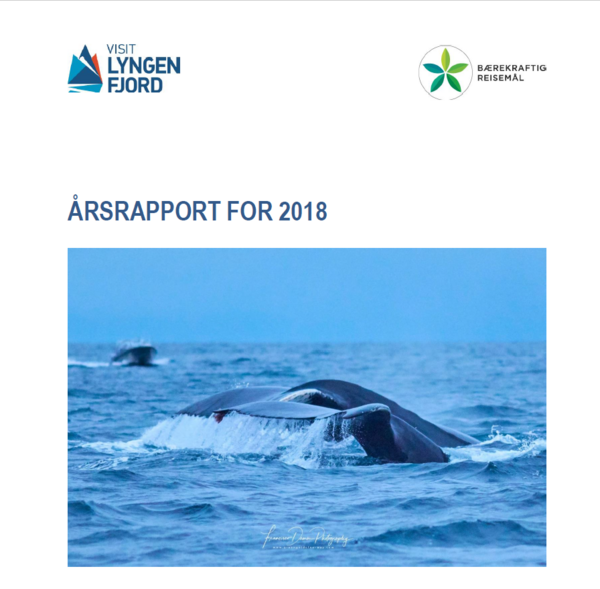 Bilde av forsiden på Årsrapport 2018 Visit Lyngenfjord