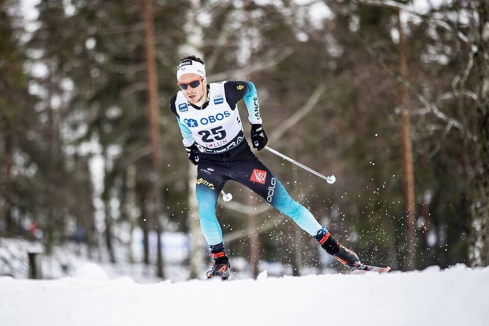 17.03.2019, Falun, Sweden (SWE):Jules Lapierre (FRA) - FIS world cup cross-country, 15km men, Falun (SWE). www.nordicfocus.com. © Modica/NordicFocus. Every downloaded picture is fee-liable.