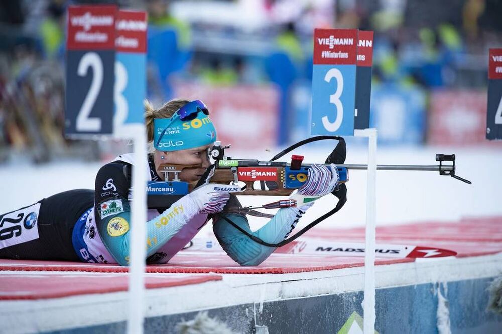 17.01.2019, Ruhpolding, Germany (GER):Anais Bescond (FRA) -  IBU world cup biathlon, sprint women, Ruhpolding (GER). www.nordicfocus.com. © Manzoni/NordicFocus. Every downloaded picture is fee-liable.