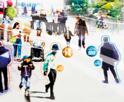 Illustrasjon: Fra forsiden av regjeringens digitaliseringsstrategi 2019-25.