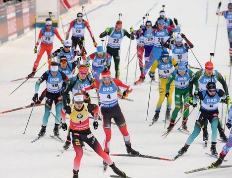NordicFocus 20.01.2019, Ruhpolding, Germany (GER):Event Feature: start - IBU world cup biathlon, mass men, Ruhpolding (GER). www.nordicfocus.com. © Tumashov/NordicFocus. Every downloaded picture is fee-liable.