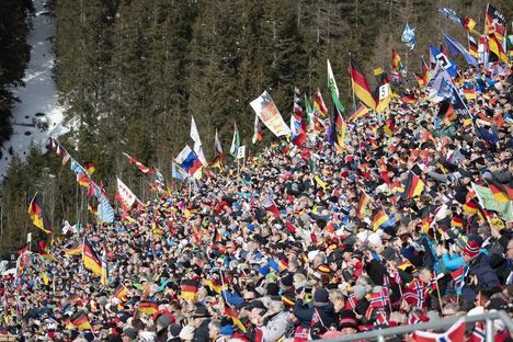 NordicFocus 26.01.2019, Antholz, Italy (ITA):Event Feature: fans on the grand stand - IBU world cup biathlon, pursuit women, Antholz (ITA). www.nordicfocus.com. © Manzoni/NordicFocus. Every downloaded picture is fee-liable.