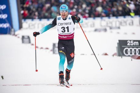 NordicFocus 26.01.2019, Ulricehamn, Sweden (SWE):Robin Duvillard (FRA) - FIS world cup cross-country, 15km men, Ulricehamn (SWE). www.nordicfocus.com. © Modica/NordicFocus. Every downloaded picture is fee-liable.