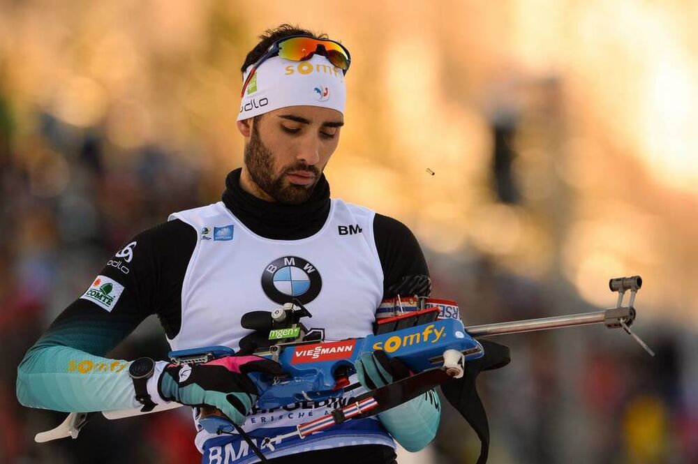 17.01.2019, Ruhpolding, Germany (GER):Martin Fourcade (FRA) -  IBU world cup biathlon, sprint men, Ruhpolding (GER). www.nordicfocus.com. © Tumashov/NordicFocus. Every downloaded picture is fee-liable.