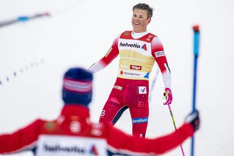 NordicFocus 01.03.2019, Seefeld, Austria (AUT):Johannes Hoesflot Klaebo ((NOR)) - FIS nordic world ski championships, cross-country, 4x10km men, Seefeld (AUT). www.nordicfocus.com. © Modica/NordicFocus. Every downloaded picture is fee-liable.