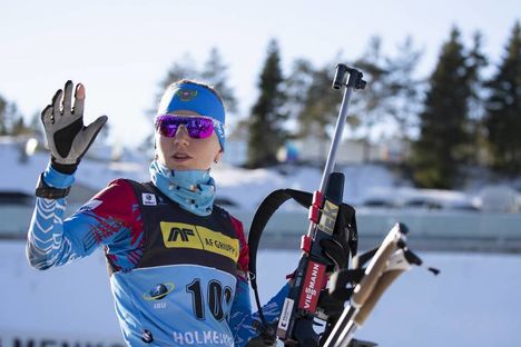 NordicFocus 21.03.2019, Oslo, Norway (NOR):Victoria Slivko (RUS) - IBU world cup biathlon, sprint women, Oslo (NOR). www.nordicfocus.com. © Manzoni/NordicFocus. Every downloaded picture is fee-liable.