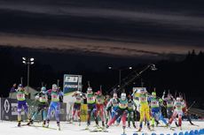 NordicFocus 21.02.2019, Minks-Raubichi, Belarus (BLR):Anastasiya Merkushyna (UKR), Victoria Slivko (RUS), Karoline Offigstad Knotten (NOR), Chloe Chevalier (FRA), Jessica Jislova (CZE), Emma Nilsson (SWE), Nadine Horchler (GER), Daniela Kadeva (BUL), Dzinara Alimbek