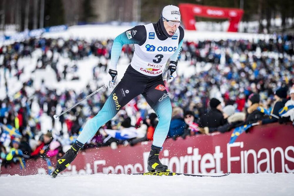 16.03.2019, Falun, Sweden (SWE):Lucas Chanavat (FRA) - FIS world cup cross-country, individual sprint, Falun (SWE). www.nordicfocus.com. © Modica/NordicFocus. Every downloaded picture is fee-liable.