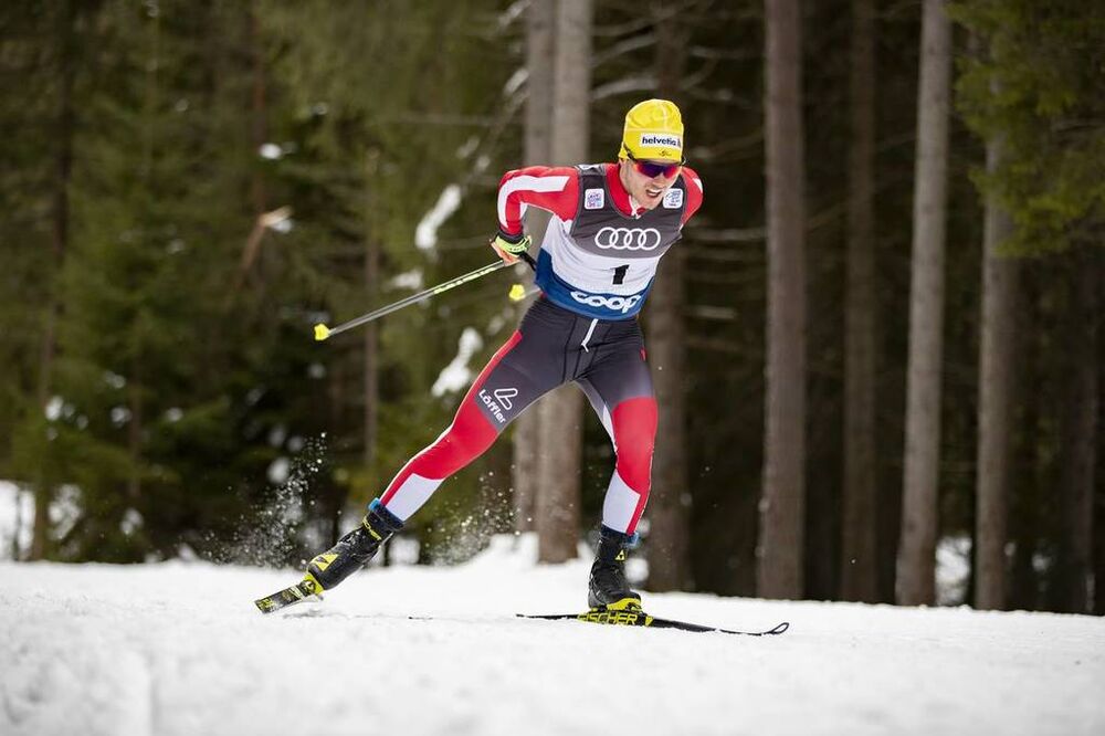 30.12.2018, Toblach, Italy (ITA):Dominik Baldauf (AUT) - FIS world cup cross-country, tour de ski, 15km men, Toblach (ITA). www.nordicfocus.com. © Modica/NordicFocus. Every downloaded picture is fee-liable.