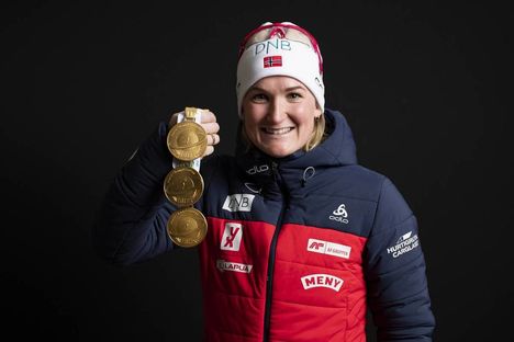 NordicFocus 16.03.2019, Oestersund, Sweden (SWE):Marte Olsbu Roeiseland (NOR) - IBU world championships biathlon, medals, Oestersund (SWE). www.nordicfocus.com. © Manzoni/NordicFocus. Every downloaded picture is fee-liable.