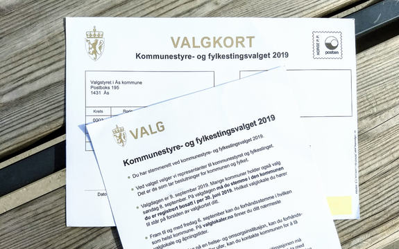 Illustrasjonsfoto av valgkort