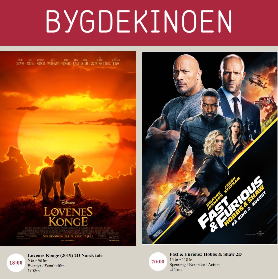 Plakat bygdekino 22