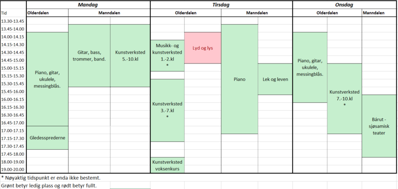 19_Timeplan høst 2019