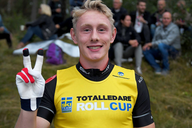 JOHAN EKBERG, Nacka Värmdö vann prologen i juniorklassen vid världscupen på rullskidor i Ryssland. Foto/rights: ROLF ZETTERBERG/kekstock.com