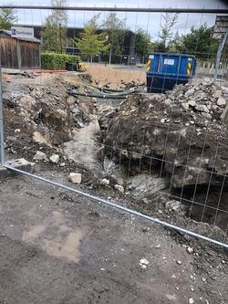 Grave- og sprengningsarbeider på Grevlingen området 28. august Grave- og sprengningsarbeider på Grevlingen området