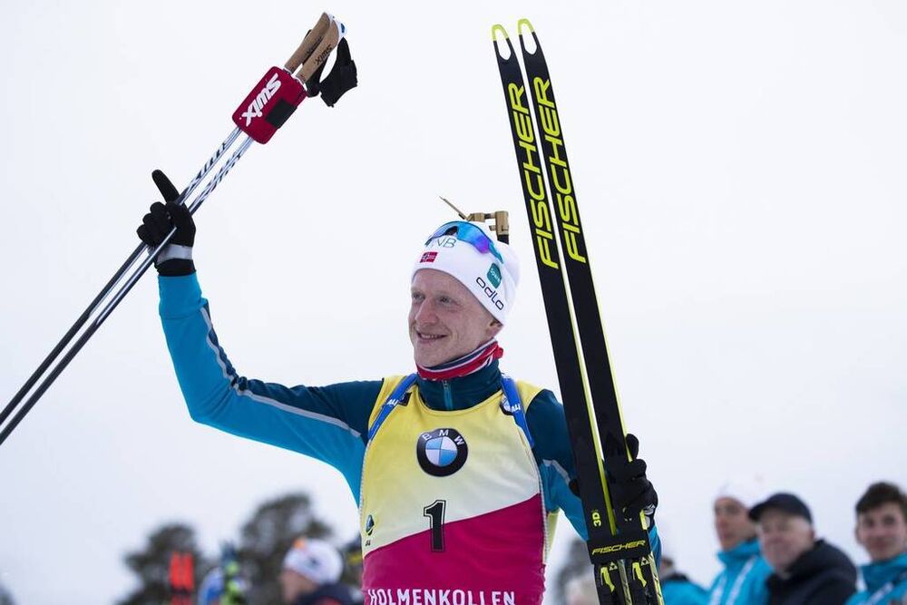 24.03.2019, Oslo, Norway (NOR):Johannes Thingnes Boe (NOR) - IBU world cup biathlon, mass men, Oslo (NOR). www.nordicfocus.com. © Manzoni/NordicFocus. Every downloaded picture is fee-liable.