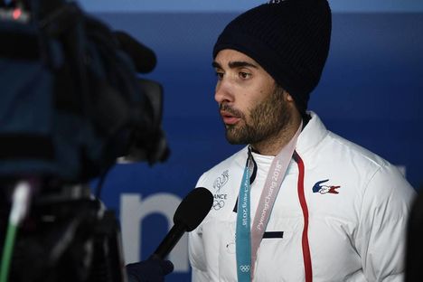 NordicFocus 19.02.2018, Pyeongchang, Korea (KOR):Martin Fourcade (FRA) - XXIII. Olympic Winter Games Pyeongchang 2018, biathlon, medals, Pyeongchang (KOR). www.nordicfocus.com. © Thibaut/NordicFocus. Every downloaded picture is fee-liable.