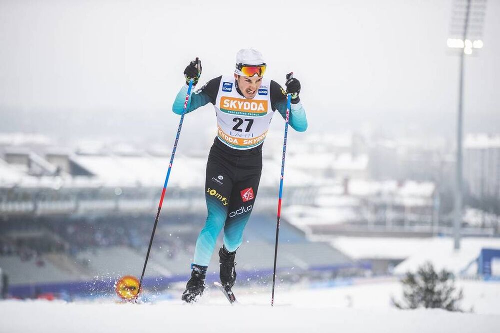 09.02.2019, Lahti Finland (FIN):Valentin Chauvin (FRA) - FIS world cup cross-country, individual sprint, Lahti (FIN). www.nordicfocus.com. © Modica/NordicFocus. Every downloaded picture is fee-liable.