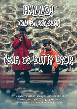 Isah og Dutty Dior - Konsert på Teten 11. oktober 2019 Isah og Dutty Dior Konsert