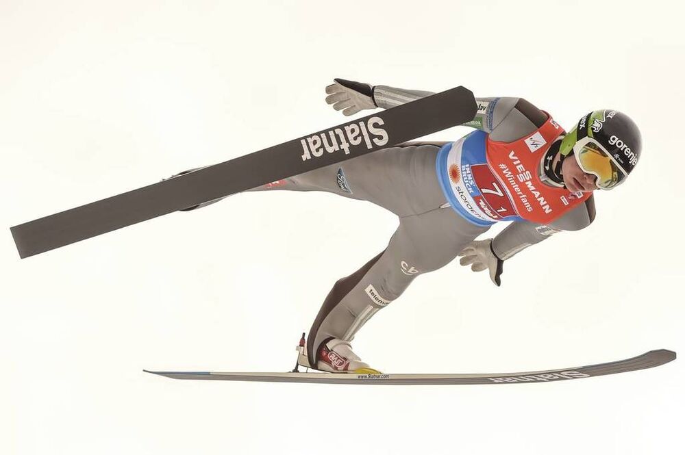 24.02.2019, Innsbruck, Austria (AUT):Anze Lanisek (SLO) - FIS nordic world ski championships, ski jumping, team HS130, Innsbruck (AUT). www.nordicfocus.com. © THIBAUT/NordicFocus. Every downloaded picture is fee-liable.