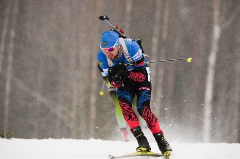 NordicFocus 13.03.2019, Oestersund, Sweden (SWE):Alexander Loginov (RUS) - IBU world championships biathlon, individual men, Oestersund (SWE). www.nordicfocus.com. © Tumashov/NordicFocus. Every downloaded picture is fee-liable.