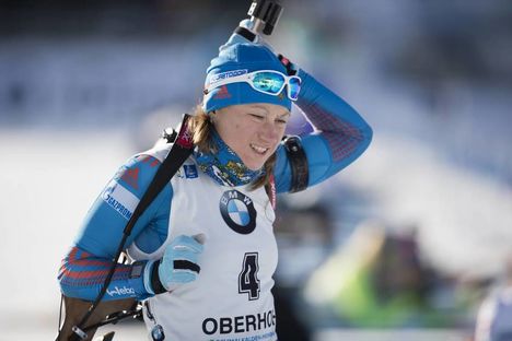 NordicFocus 06.01.2017, Oberhof, Germany (GER):Olga Podchufarova (RUS) - IBU world cup biathlon, sprint women, Oberhof (GER). www.nordicfocus.com. © Manzoni/NordicFocus. Every downloaded picture is fee-liable.