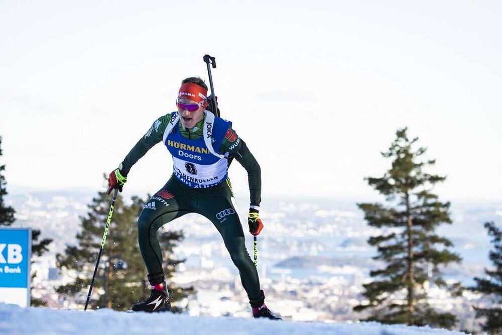 23.03.2019, Oslo, Norway (NOR):Benedikt Doll (GER) - IBU world cup biathlon, pursuit men, Oslo (NOR). www.nordicfocus.com. © Manzoni/NordicFocus. Every downloaded picture is fee-liable.