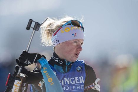NordicFocus 10.02.2017, Hochfilzen, Austria (AUT):Marie Dorin Habert (FRA) - IBU world championships biathlon, sprint women, Hochfilzen (AUT). www.nordicfocus.com. © NordicFocus. Every downloaded picture is fee-liable.