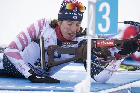 NordicFocus 15.12.2018, Hochfilzen, Austria (AUT):Susan Dunklee (USA) - IBU world cup biathlon, pursuit women, Hochfilzen (AUT). www.nordicfocus.com. © Manzoni/NordicFocus. Every downloaded picture is fee-liable.