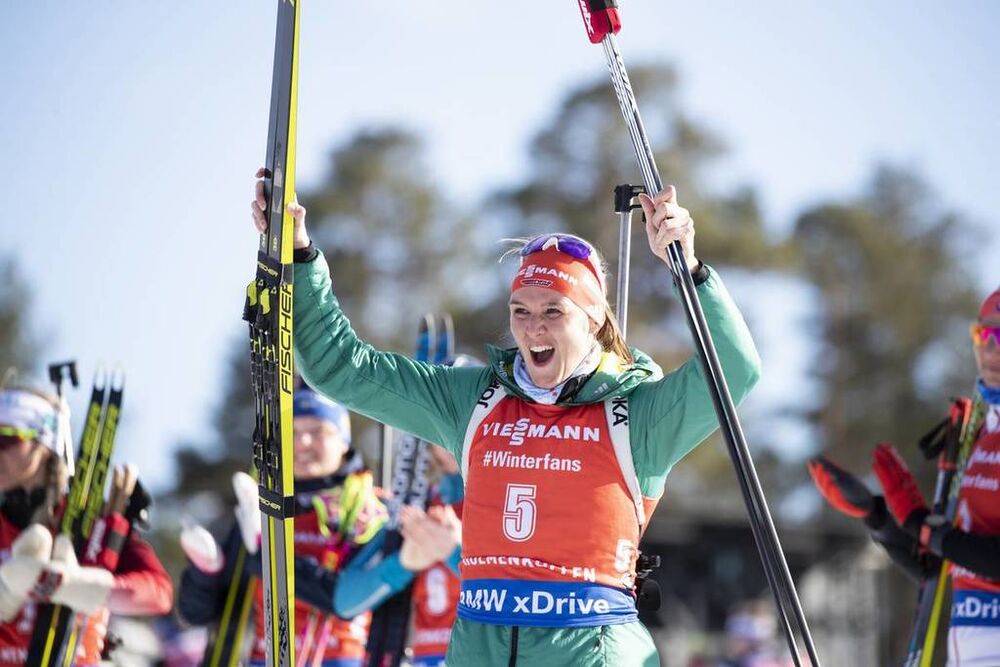 23.03.2019, Oslo, Norway (NOR):Denise Herrmann (GER) - IBU world cup biathlon, pursuit women, Oslo (NOR). www.nordicfocus.com. © Manzoni/NordicFocus. Every downloaded picture is fee-liable.